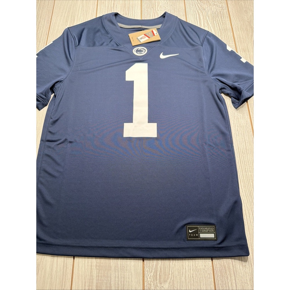 New Penn State Nittany Lions #1 Football Jersey Size Mens Medium Blue